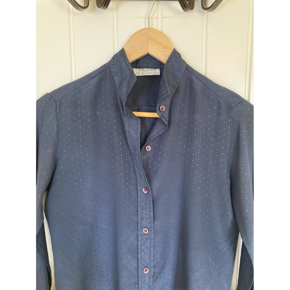 VTG Don Sayers for Gamut Navy Long-Sleeve Button-Up Blouse Size 6 Long Sleeve - Picture 3 of 10